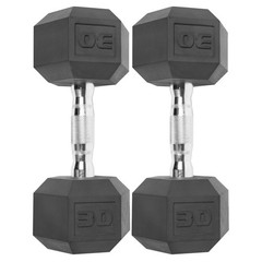 Set of 2 CAP Barbell Rubber-Coated Hex Dumbbells