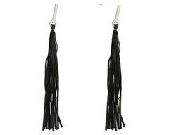 Artificial Leather Streamers for Grips Black.