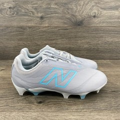 New Balance Burn Low Lacrosse Cleats Mens 5 Womens 6.5 Grey Blue BURNLF14