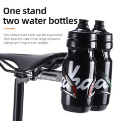 WEST BIKING Bike Dual Water Drink Bottle Cage Holder Extension Mount Black