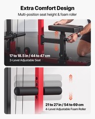 VEVOR LAT Pull Down Machine 2-in-1 LAT Machine with 3-Level Adjustable Seat