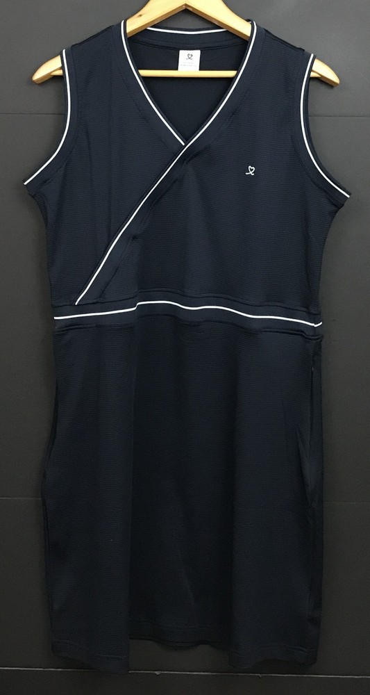 NEW Daily Sports Women&rsquo;s Paris Sleeveless Navy Dress Golf Tennis Pickleball XL