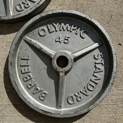 Unbranded Ivanko 45 lb Olympic Deep Dish Weight Plates Vintage Pair