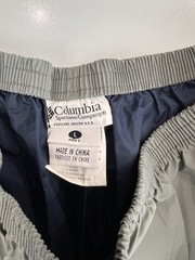 Columbia Mens Pants Polyvinyl Chloride Size Large Rain Vented Elastic Waist