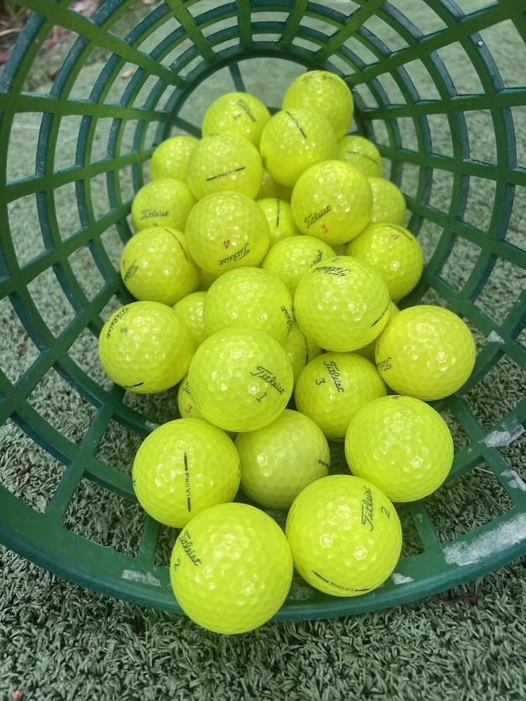 36 Titleist Pro V1x, proV1 Yellow Used Golf Balls in Mint Quality, Mixed Years