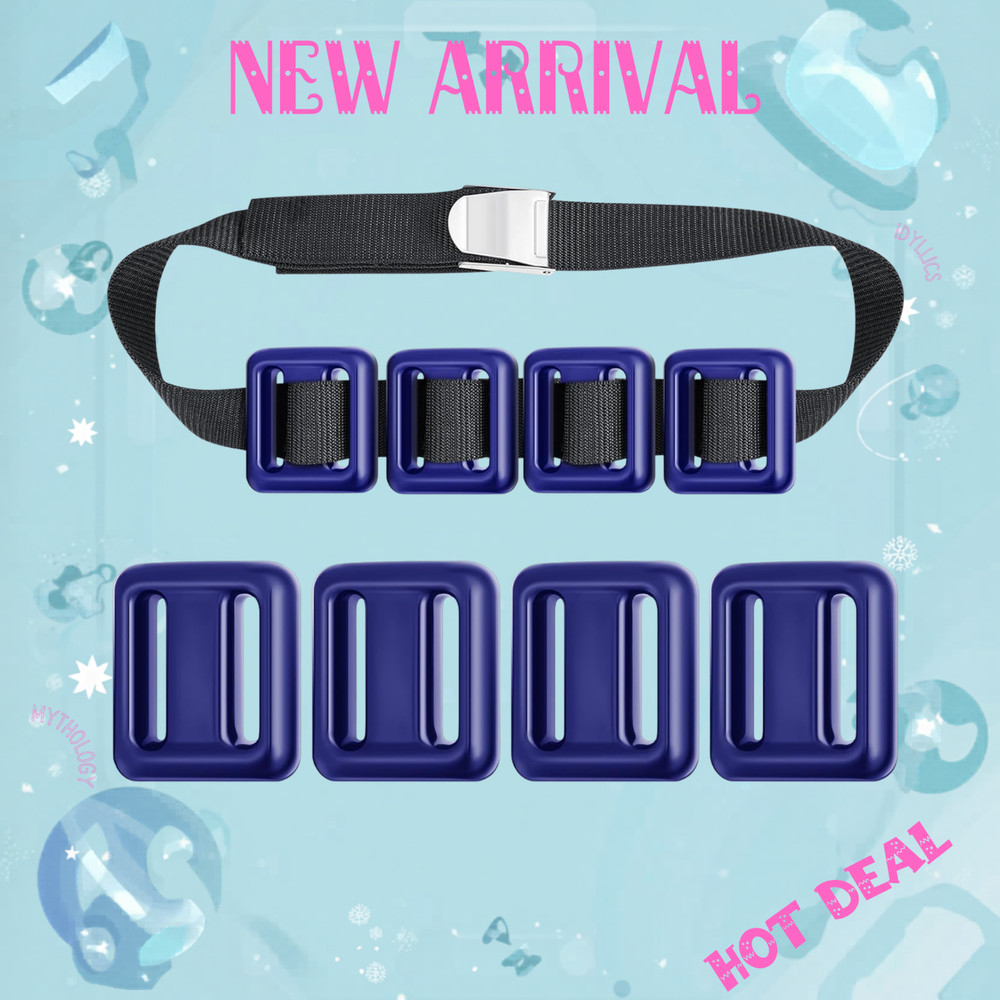 NEW 4 Pcs Scuba Dive Weights Belt Nylon Coated Quick Release Buckle Spearfishing