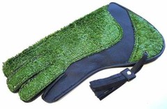 Leather Falconry Glove Bird Handling Glove Artificial Grass Falconry Glove
