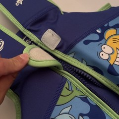 Cabana Sports Kids Life Jacket Ages 3-4, 33-45 Pounds. Zip Up. Blue.