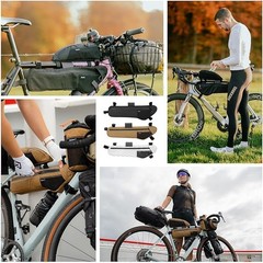 Qunature Bike Frame Bag Waterproof Under Tube Bag 3.5-5 L with Hydration Opening