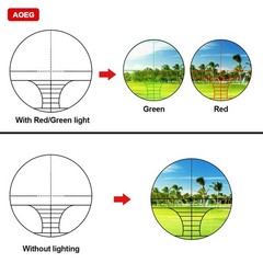6-24x50AOEG Hunting Red Green Dual illuminated Mil-dot Adjustable Optical Scope