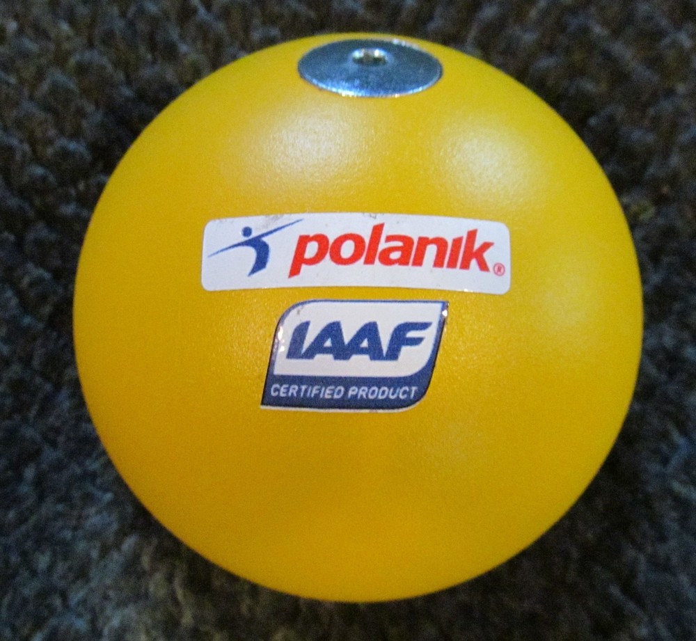 NEW Polanik Competition Steel Shot Put 5KG 100MM YELLOW IAAF CERTIFIED PRODUCT