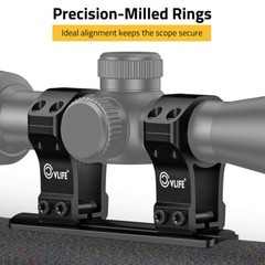 High Profile 1inch Diameter Rings Scope Mount for 3/8 inch or 11mm Dovetail Rail