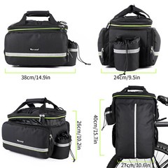 WEST BIKING Waterproof Cycling Bag Bike Bicycle Rear Rack Pack Carrier Panniers