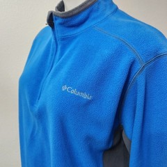 Columbia Fleece 1/4 zip pullover Blue & Gray Mens size Large
