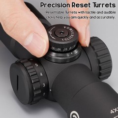 Compact 4×30 Rifle Scope Illuminated Customized-Dot Reticle w/ 30mm Offset Mount