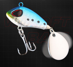 5pcs Vib Metal Bait for Fishing with Strong Treble Hook and Spinner Blade 6g-24g