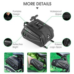 WEST BIKING Bicycle Saddle Bag Waterproof Road Bike MTB Cycling Seat Tail Bag