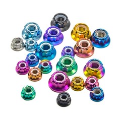 Ti Titanium 12 Point Nuts M5 M6 M8 M10 M12 Bicycle Flange Nylon locking Nut