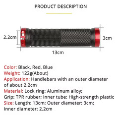 Ergonomic Rubber Bicycle Handlebar MTB Mountain Bike Grips Cycling Lock-On Ends
