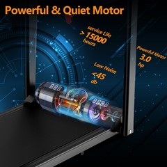 Foldable Under-Desk Treadmill for Home Use, Remote-Controlled with LED Display