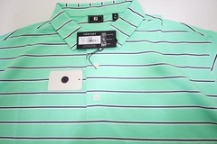 FootJoy Golf Team Stripe Polo Mens Size XL Seafoam Regular New INV13669216