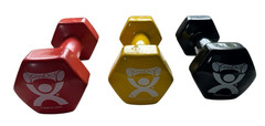 CanDo Vinyl Coated Dumbbells Set – 10 lbs + 9 lbs + 8 lbs