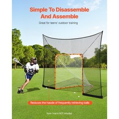12×9 ft Hockey Lacrosse Goal Backstop Training Net Extended Coverage Net Only