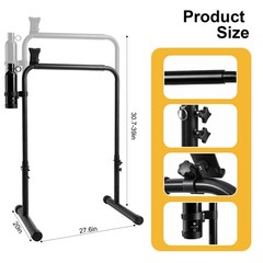 Adjustable Walking Pad Handle Bar with Cup & Phone Holder – 25.5&Prime; Treadmill Hand