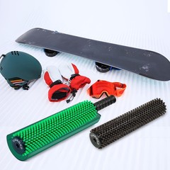 Ski Snowboard Roto Brush Kit with Quick-Change Axle 2 Professional Brushes: H…