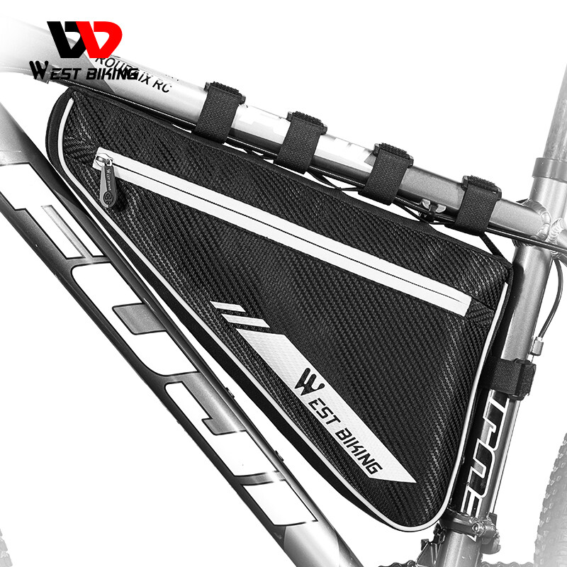 WEST BIKING Bike Bicycle Frame Bag Waterproof Reflective Cycling Triangle Bag