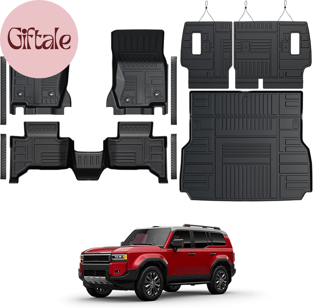 Floor Mats for Toyota Land Cruiser Prado 2024-2026, All Weather Floor Mats Trunk