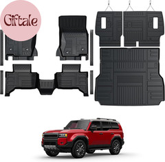 Floor Mats for Toyota Land Cruiser Prado 2024-2026, All Weather Floor Mats Trunk