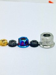 Titanium Nut M6 M8 M10 M12 M14 M16 M20 Ti Flange Nuts for Motorcycle Rear Axle