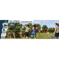 EastPoint Sports Volleyball Badminton Set 2-in-1 Adjustable Height Net Kit