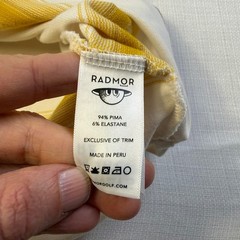 RADMOR Mens Striped Short Sleeve Pima Cotton Elastane Polo Shirt Size L
