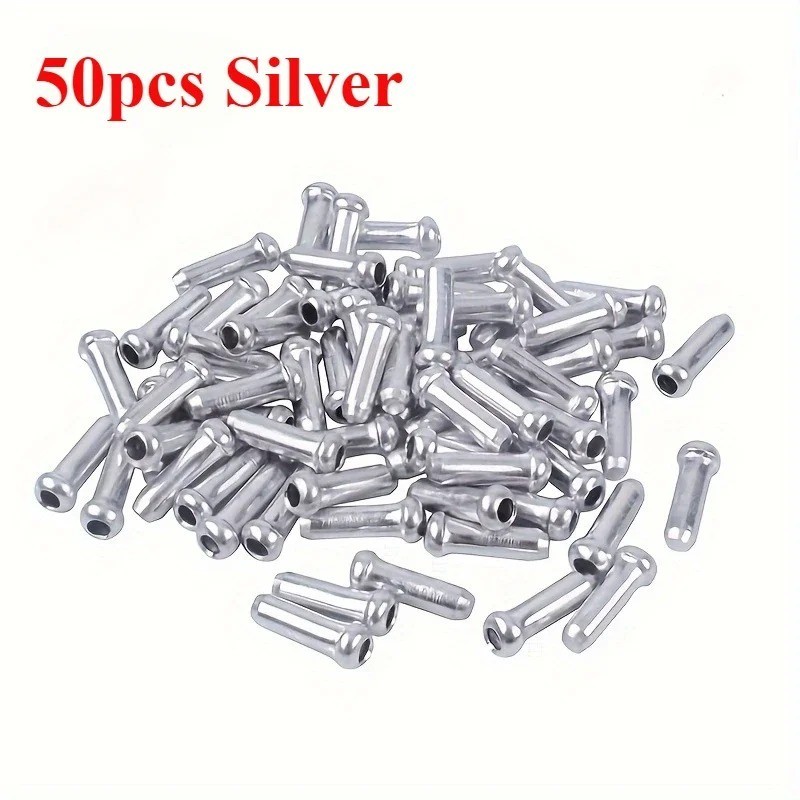Bike Cable End Caps 50/100PCS Aluminum Alloy Brake Shift Wire Tip Crimp Caps