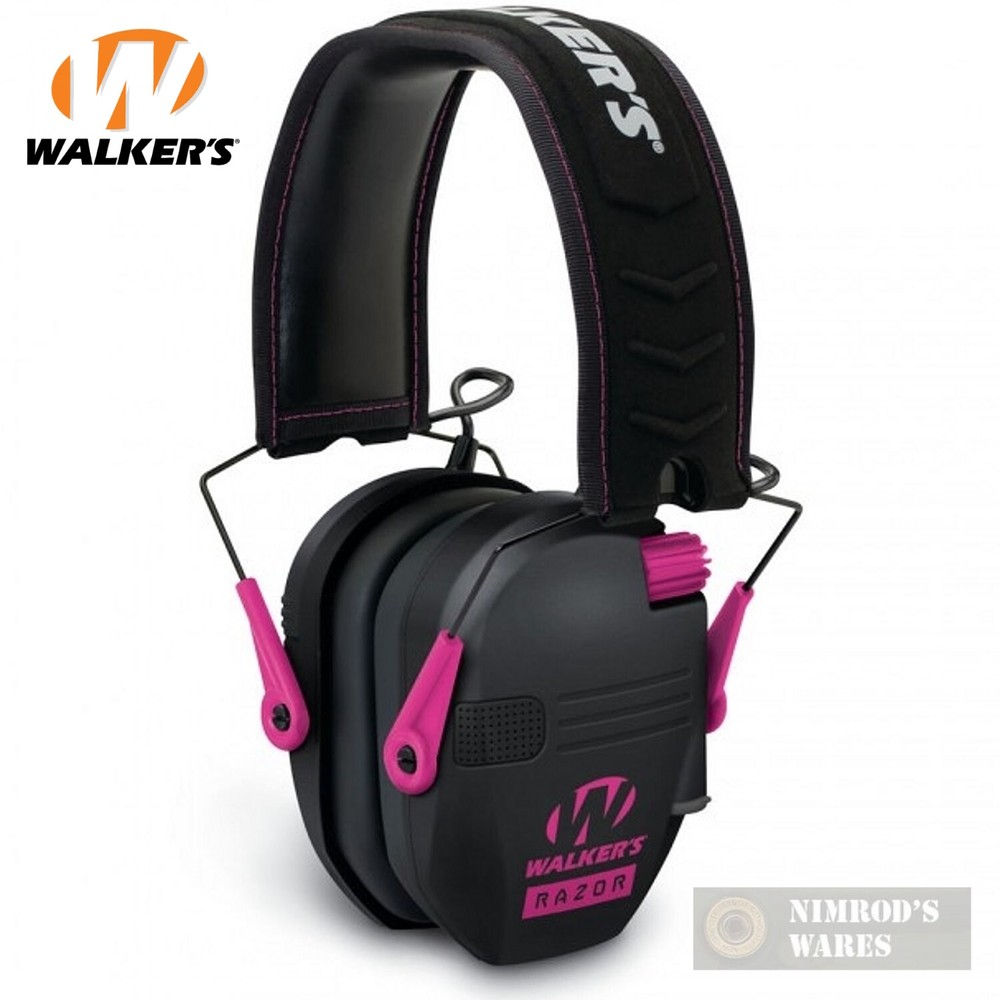 WALKER&rsquo;s RAZOR Slim Low Profile EARMUFFS NRR 23dB GWP-RSEM-PNK FAST SHIP