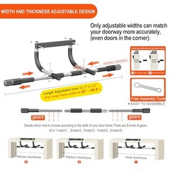Pull Up Bar for Doorway,Multiple Levels Width Adjustable Pull Up Bar