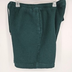 Negative Space Shorts Mens XL Waffle Weave Green Casual Preppy Drawstring