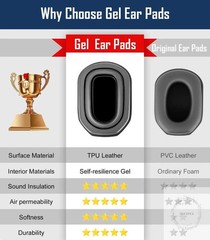 Upgraded Gel Ear Pads for Walker&rsquo;s Razor Earmuffs, Comfortable and Soft Replacem