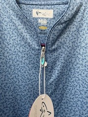 Greg Norman French Blue Hummingbird Print Tulip Short Sleeve Golf Polo Pick Size