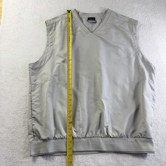 Nike Golf Windbreaker Vest Men XL Gray Sleeveless Pullover Water Resistant VNeck