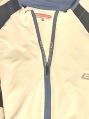 Bellwether Cycling Jersey Mens L White & Blue Full Zip Short Sleeve Bike Shirt