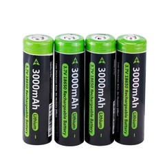 1-100x Button Top 3000mAh Battery 3.7V Rechargeable Batteries Cell f/ Flashlight