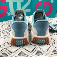 New G/FORE G4 G.112 Men&rsquo;s White/Blue Golf Shoes PU Leather White Sneakers