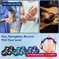 FitBeast Grip Strength Trainer, Finger Exerciser, Forearm Strengthener 9-Piece K