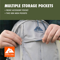 Ozark Trail Hiker Backpack 25 Liter, Gray, Polyester, Adult, Teen