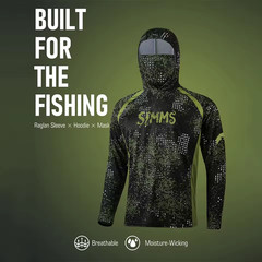 UPF 50+ Men&rsquo;s Fishing Hoodie Shirt UV Sun Protection Quick Dry Tactical Camo Top