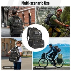 Versatile Tactical Backpack with Insulated Cooler Pocket,Perfect for School,Work