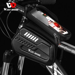 WEST BIKING Bicycle Top Tube Front Frame Bag Cycling Waterproof Hard Shell Bag